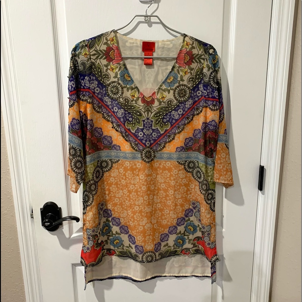 V Cristina Bohemian Style Embellished Coverup